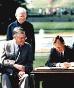 President Bush signs the ADA