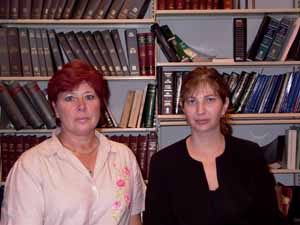 Pictured are Charging Party Karon Lambert (left) and EEOC Chicago Trial Attorney Lauren Dreilinger (right).  Ms. Lambert's sexual harassment case resulted in EEOC's litigation against Caterpillar's Aurora facility.