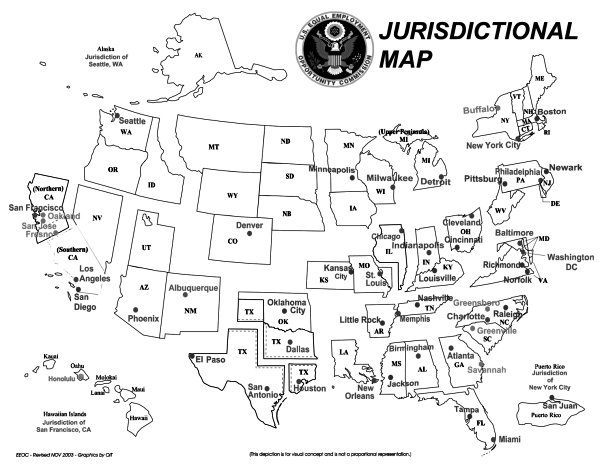 EEOC Jurisdictional Map