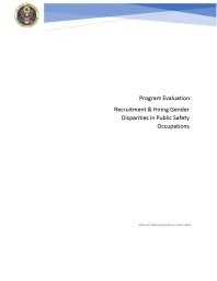 Cover Thumbnail, Recruitment and Hiring Gender Disparities in Public Safety Occupations