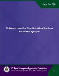 Cover thumbnail Status and Impact of Direct Reporting Structures for Federal Agencies