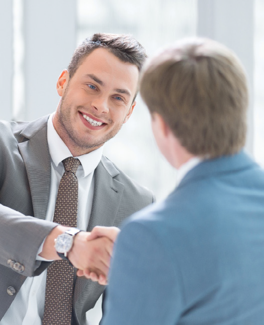 Two men shaking hands